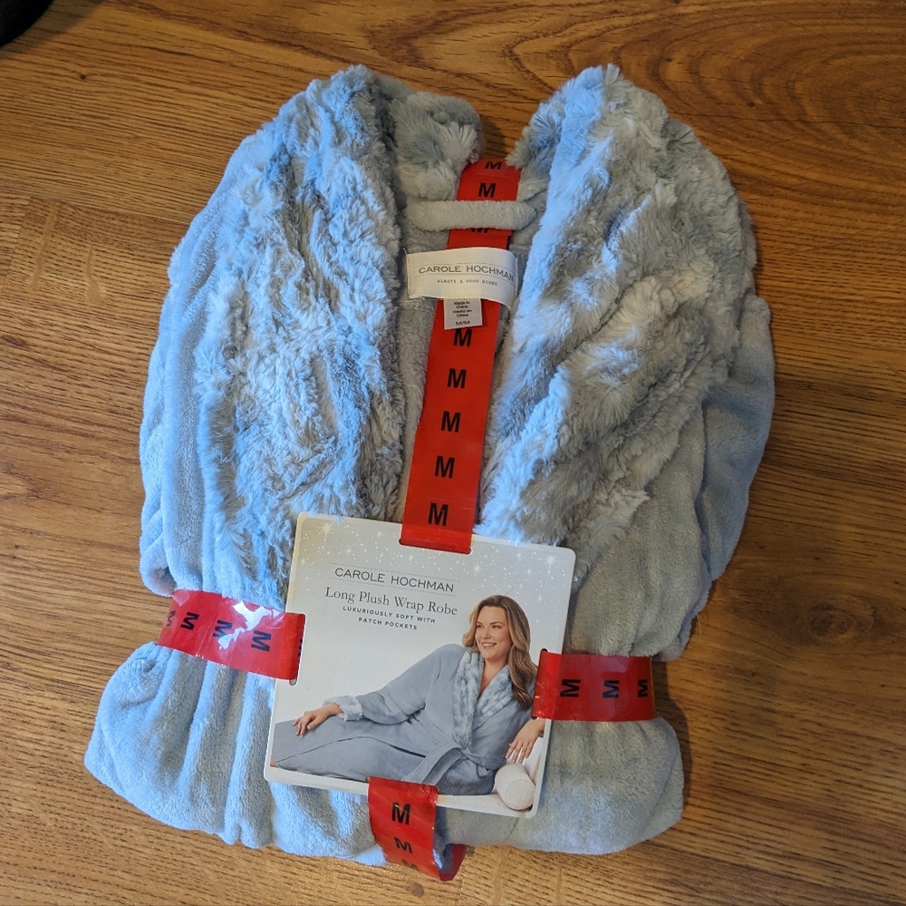 NWT Carole Hochman medium blue robe